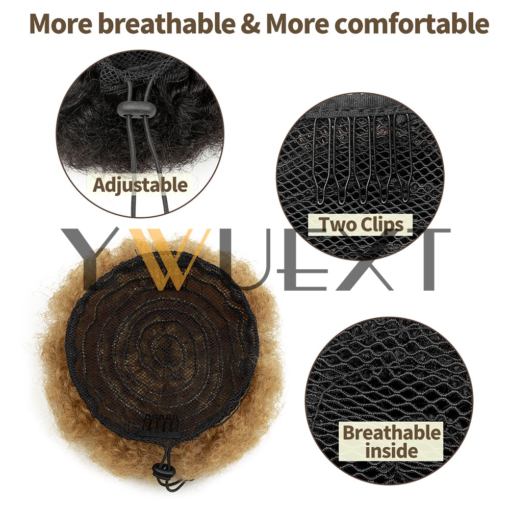 YWUEXT Cola de Caballo Afro Ki - Drawstring Afro Curly Puff Ponytail reseña y precio
