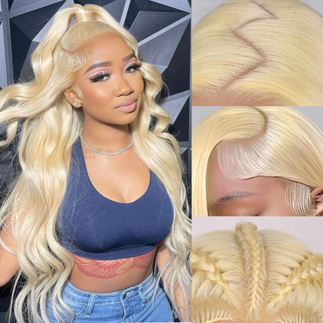 Peluca frontal de encaje HD 61 - 613 Blonde Body Wave Lace Front Wig reseña y precio