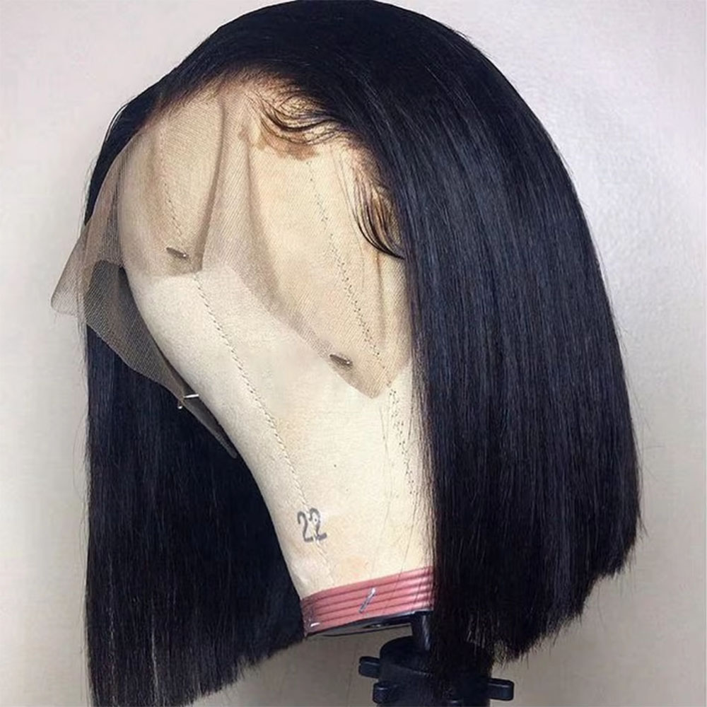 Peluca de cabello humano sin n - Pre Parted 13X4 Lace Front Bob Wig reseña y precio