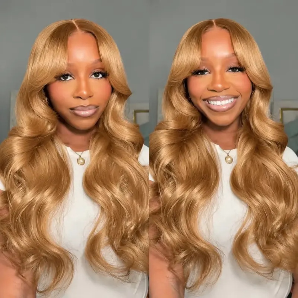 Peluca rubia miel con ondas na - Hd Lace Frontal Wig Human Hair Pre Plucked reseña y precio