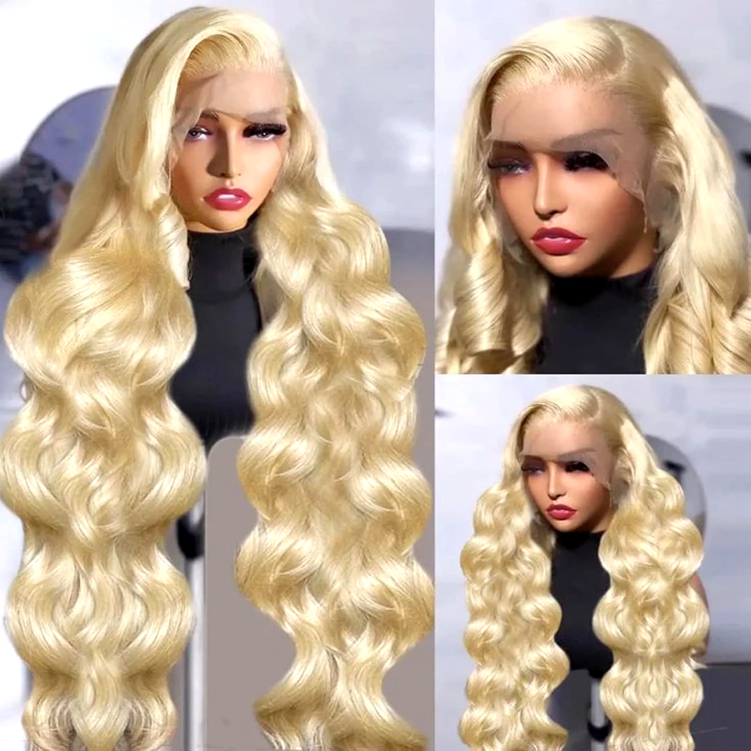 Peluca de cabello humano 613,  - 613 Blonde Body Wave Lace Front Wig reseña y precio