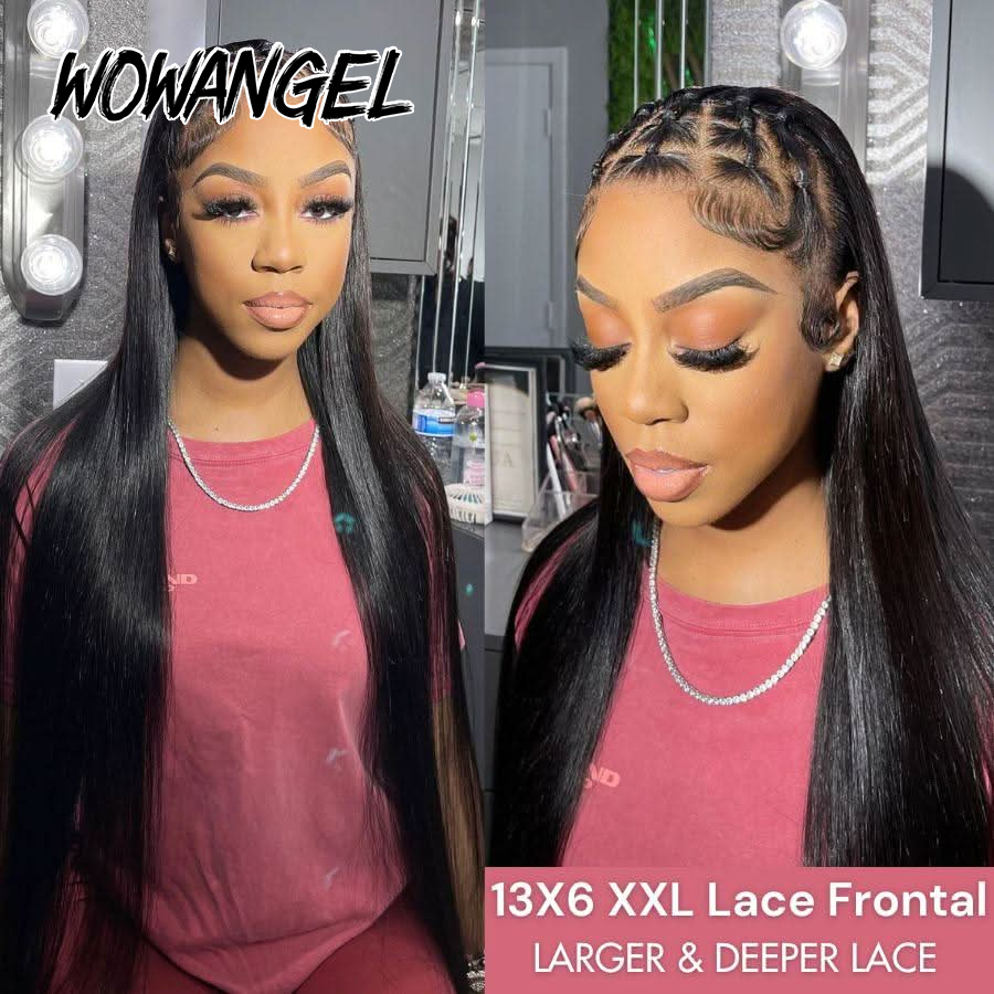 WOWANGEL Pelucas rectas con en - Hd Lace Frontal Wig Human Hair Pre Plucked reseña y precio