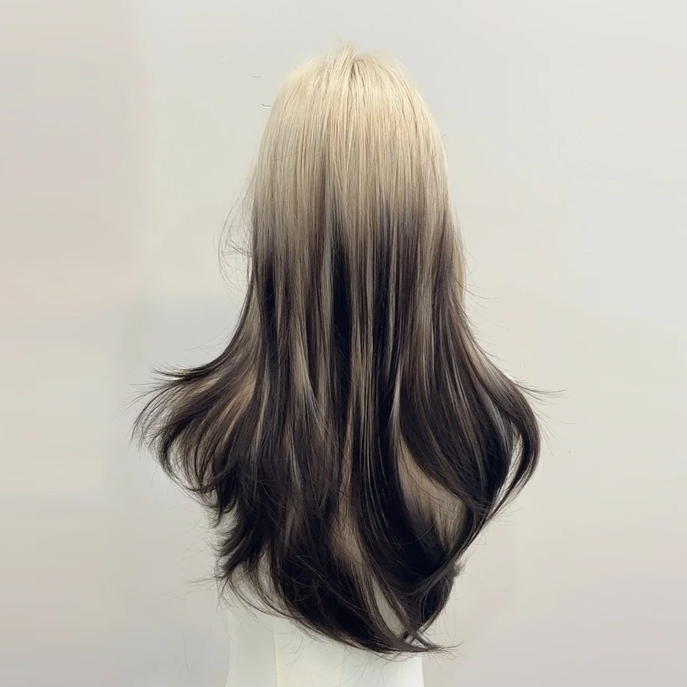 Peluca en capas sintética negr - Human Hair Wigs reseña y precio