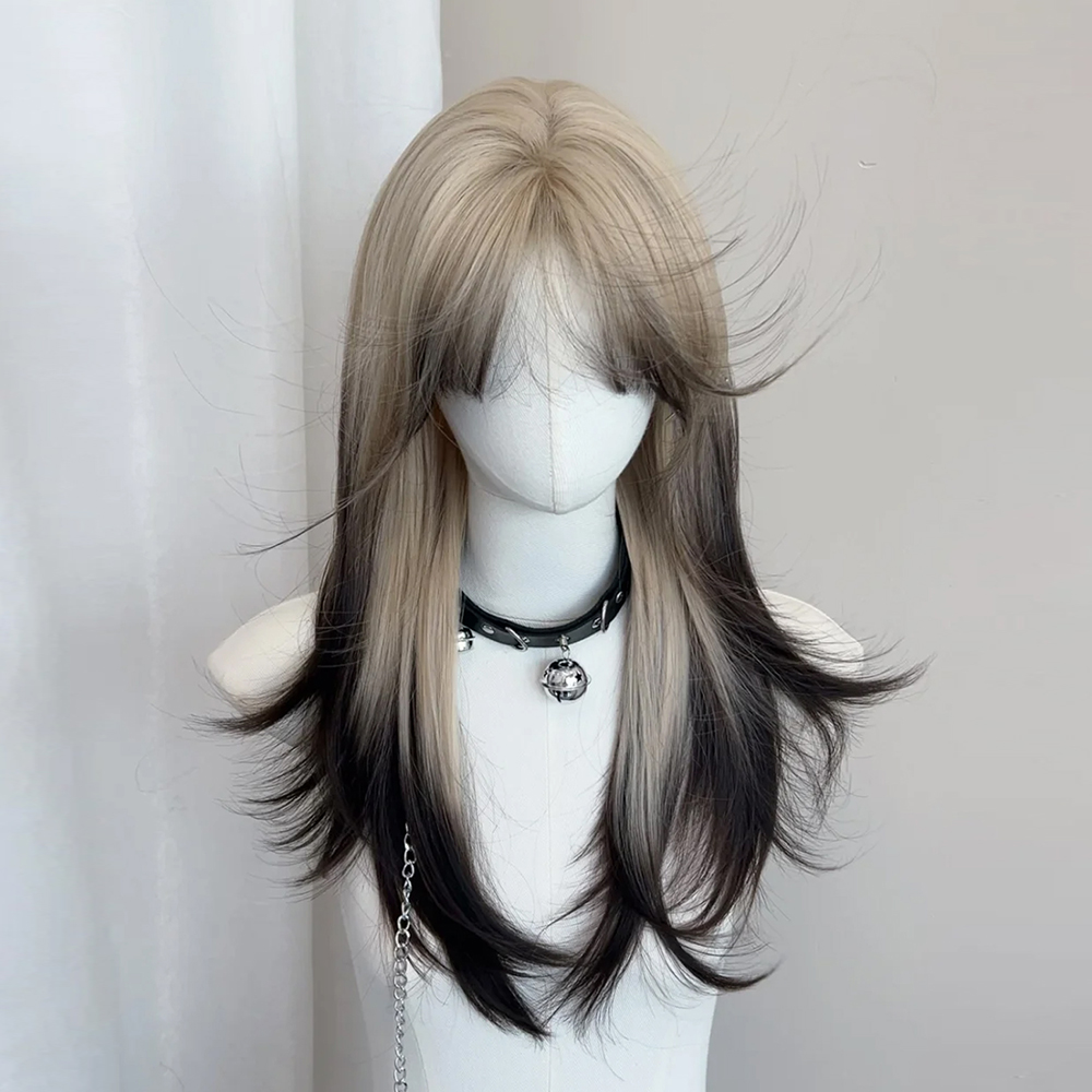 Peluca en capas sintética negr - Human Hair Wigs reseña y precio
