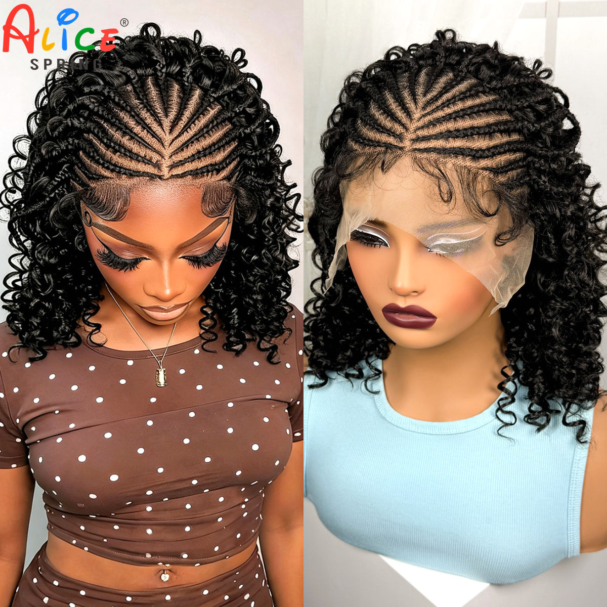 Pelucas trenzadas de 16 pulgad - Synthetic Braided Wigs For Black Women reseña y precio