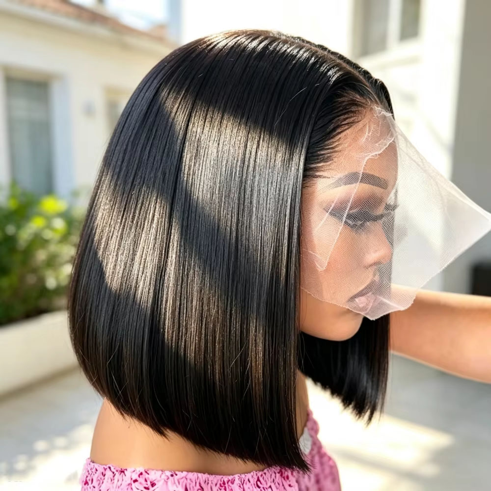 Pelucas frontales de encaje re - Pre Parted 13X4 Lace Front Bob Wig reseña y precio