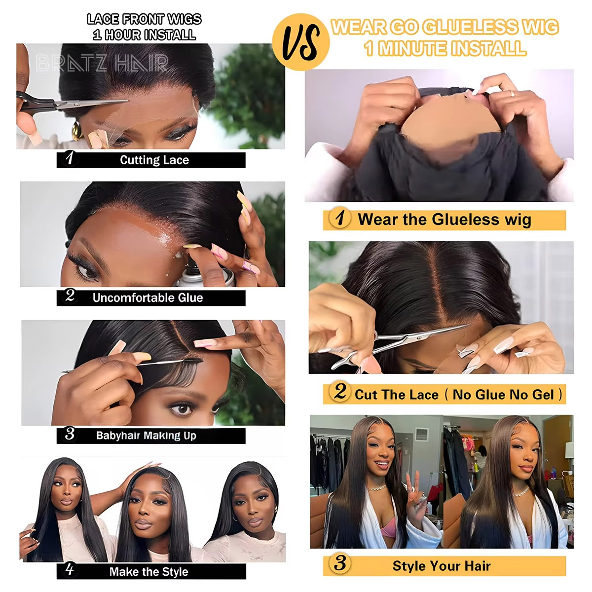 Peluca Bob de Cabello Humano G - Glueless Wear And Go Human Hair Wig reseña y precio